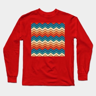 retro zig zag Long Sleeve T-Shirt